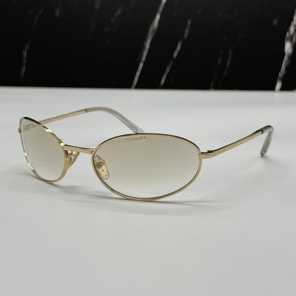Prada Accessories - NEW SPR A59 14N7H1 PRADA PRA59S 14N7H1 WOMEN SUNGLASSES PR A59S 14N7H1 GOLD OVAL